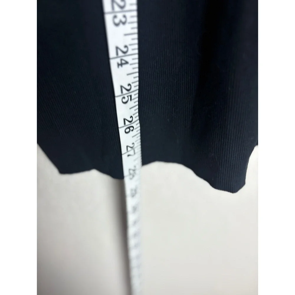 James Perse Black Ribbed Cotton Midi Pencil Skirt WNLS5838CU Womens Size 4